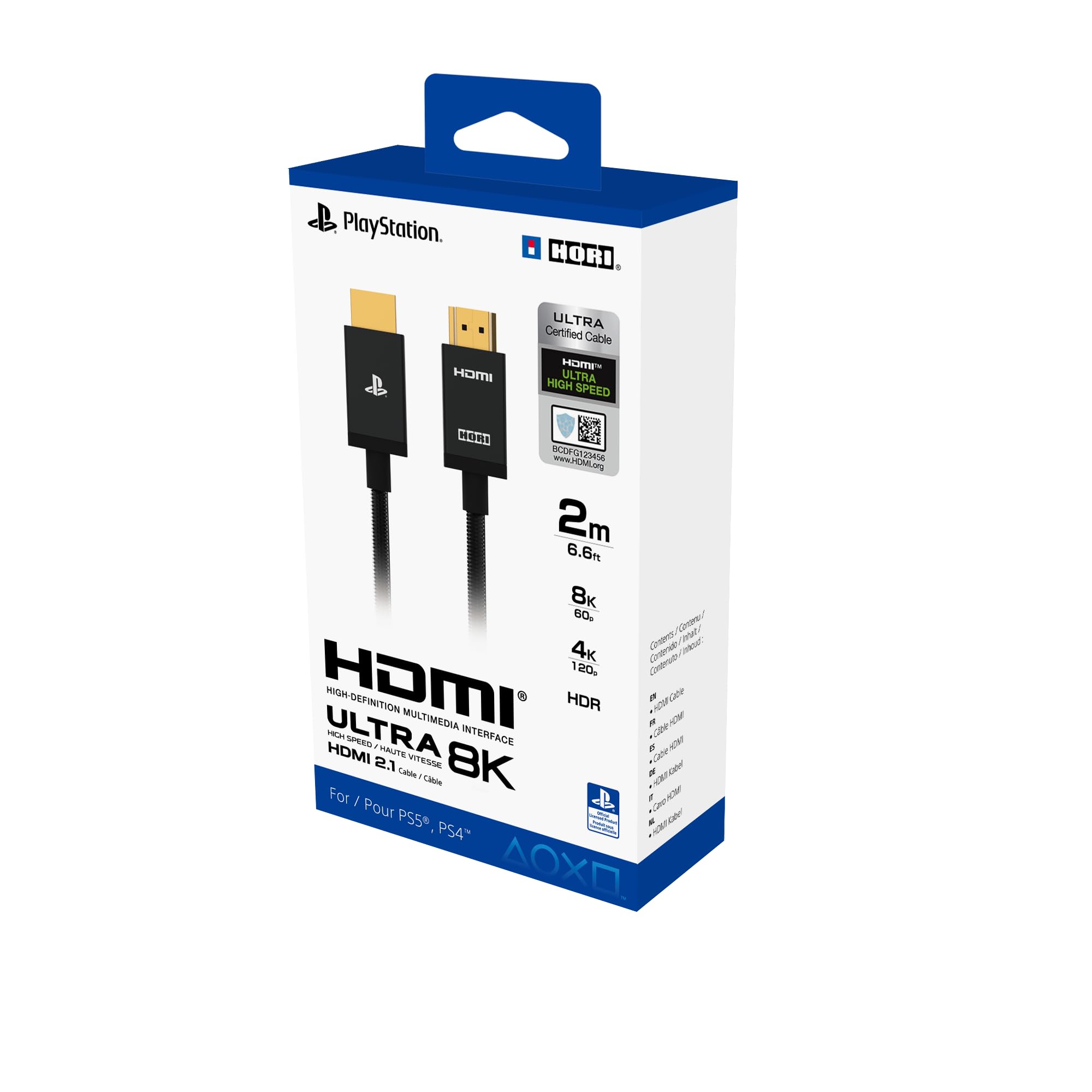 Hori - Cable Hdmi De Ultra Alta Velocidad Para Playstation 5 (2 M) - Licencia Oficial Hori - Cable Hdmi De Ultra Alta Velocidad Para Playstation 5 (2 M) - Licencia Oficial